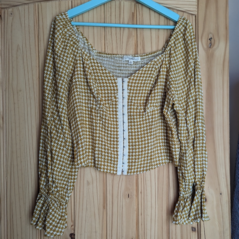 Rewind Puff Sleeve Corset Top Size XL NWOT